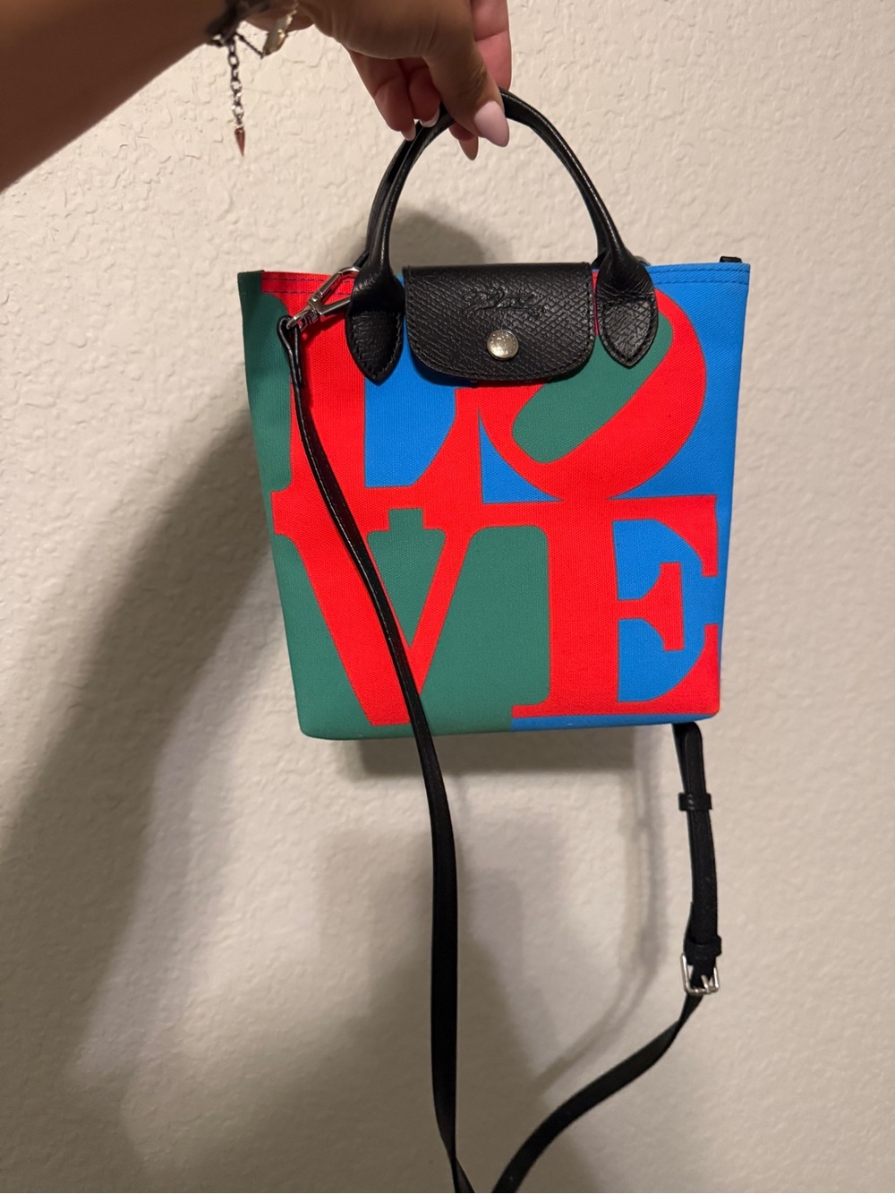 Longchamp x Robert Indiana LOVE tote